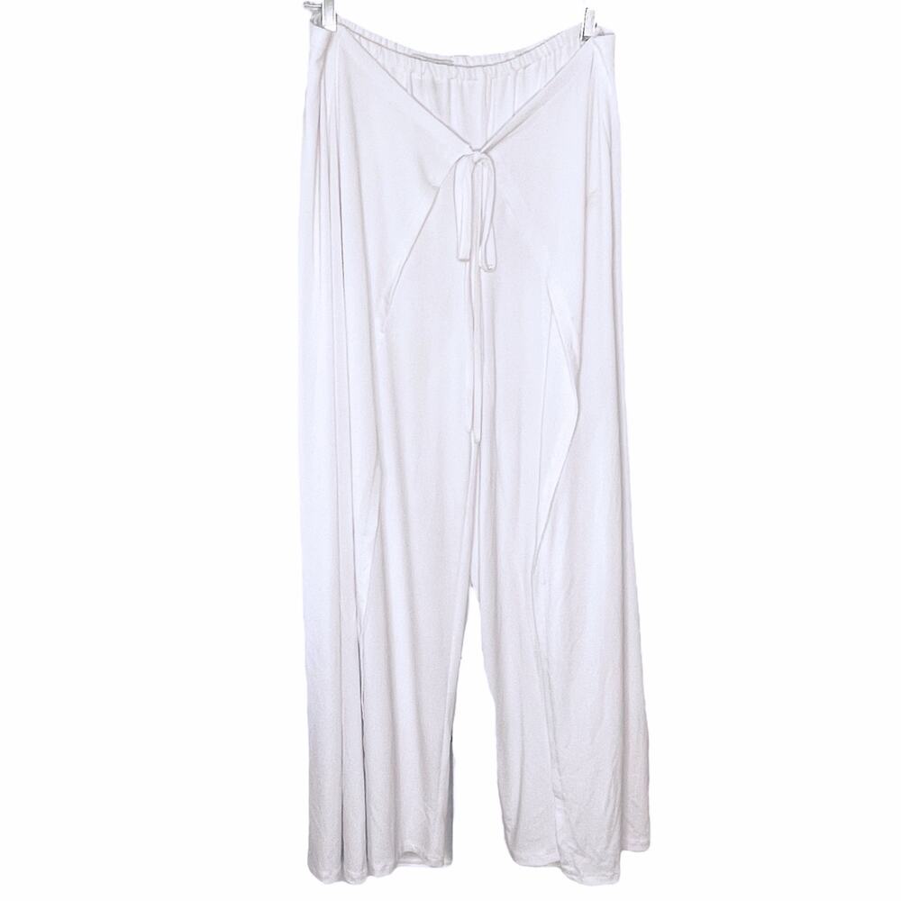 Gabriella Rossi White Fold Over Resort Pants Size 1X NEW